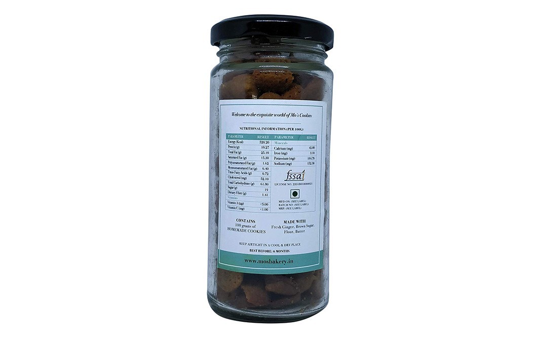Mo's Ginger Snaps    Glass Jar  100 grams